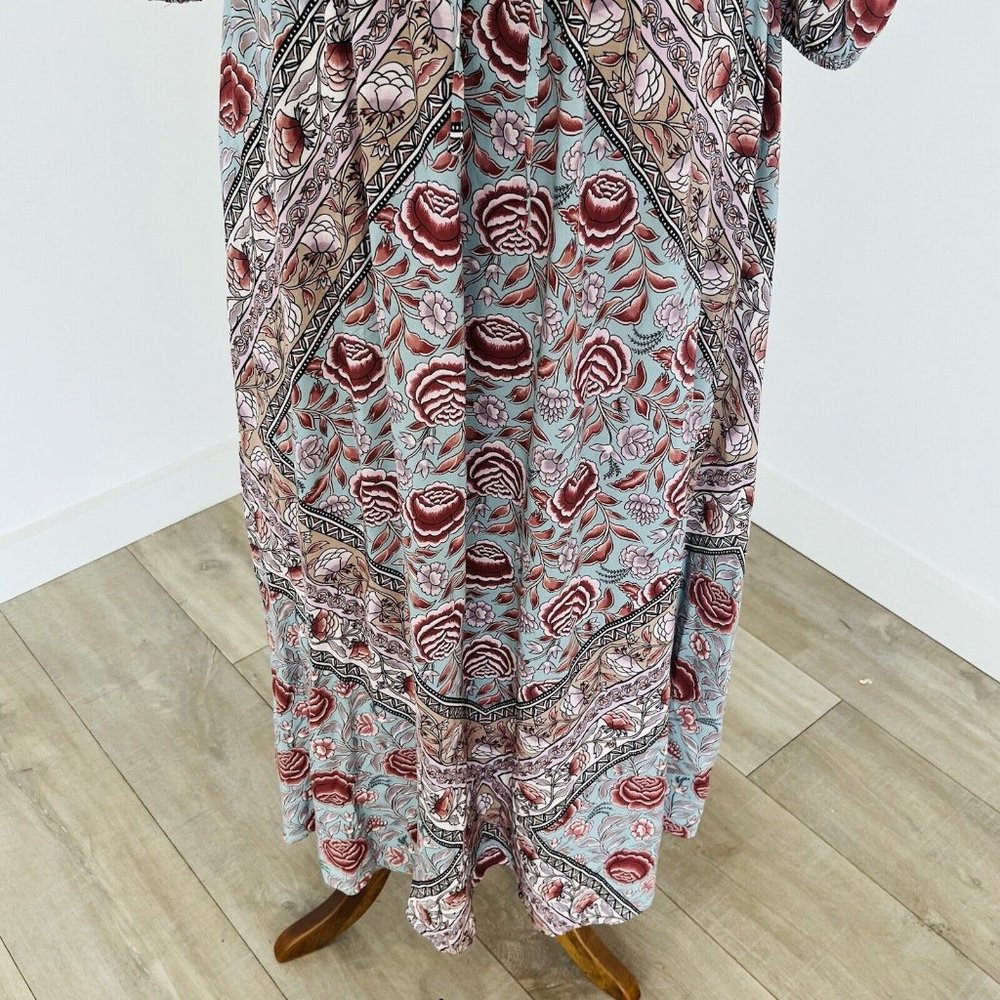 Tigerlily Maxi Dress Floral Rose Print Off the Shoulder Long Sleeve Size 8 - Picture 3 of 7